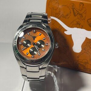 Texas Longhorns NCAA Stainless-Steel Chronograph Men's Watch by Fossil NEW